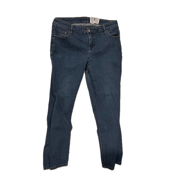 Terra and Sky Blue Jeans Womans 14w Petite - Picture 1 of 3